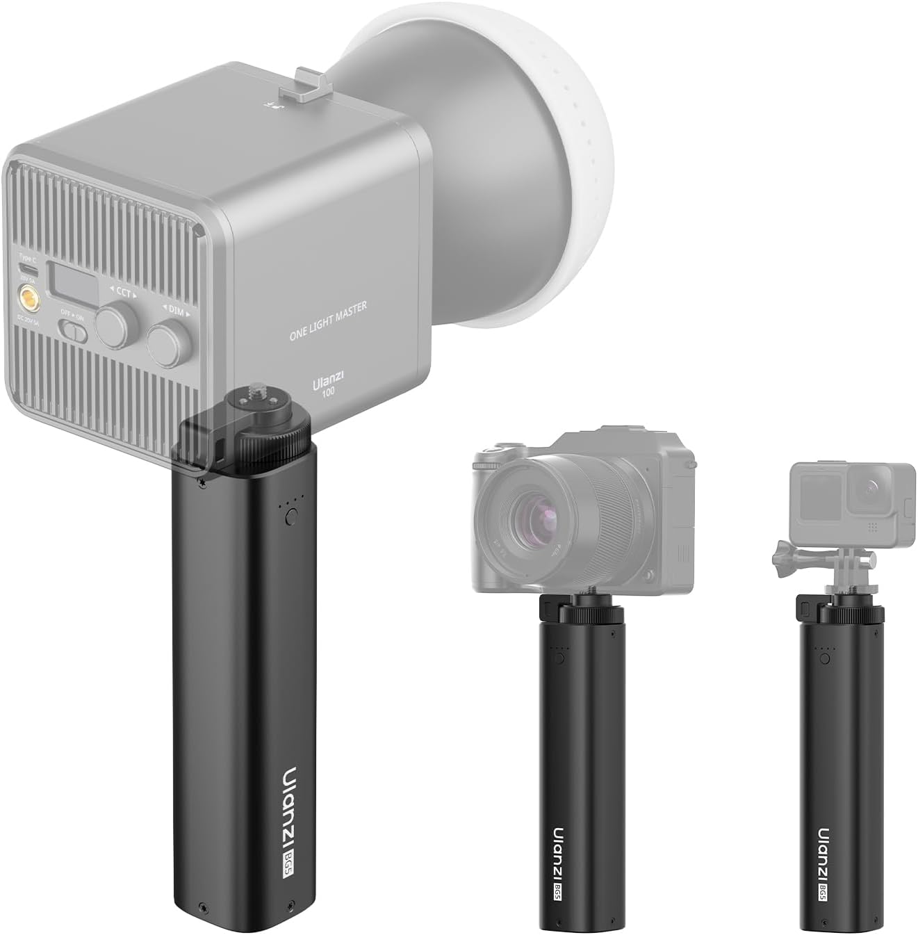 ULANZI BG5 Handheld 92.16Wh Battery Grip & 100W PD Power Bank for Sony/Canon/Nikon/GoPro