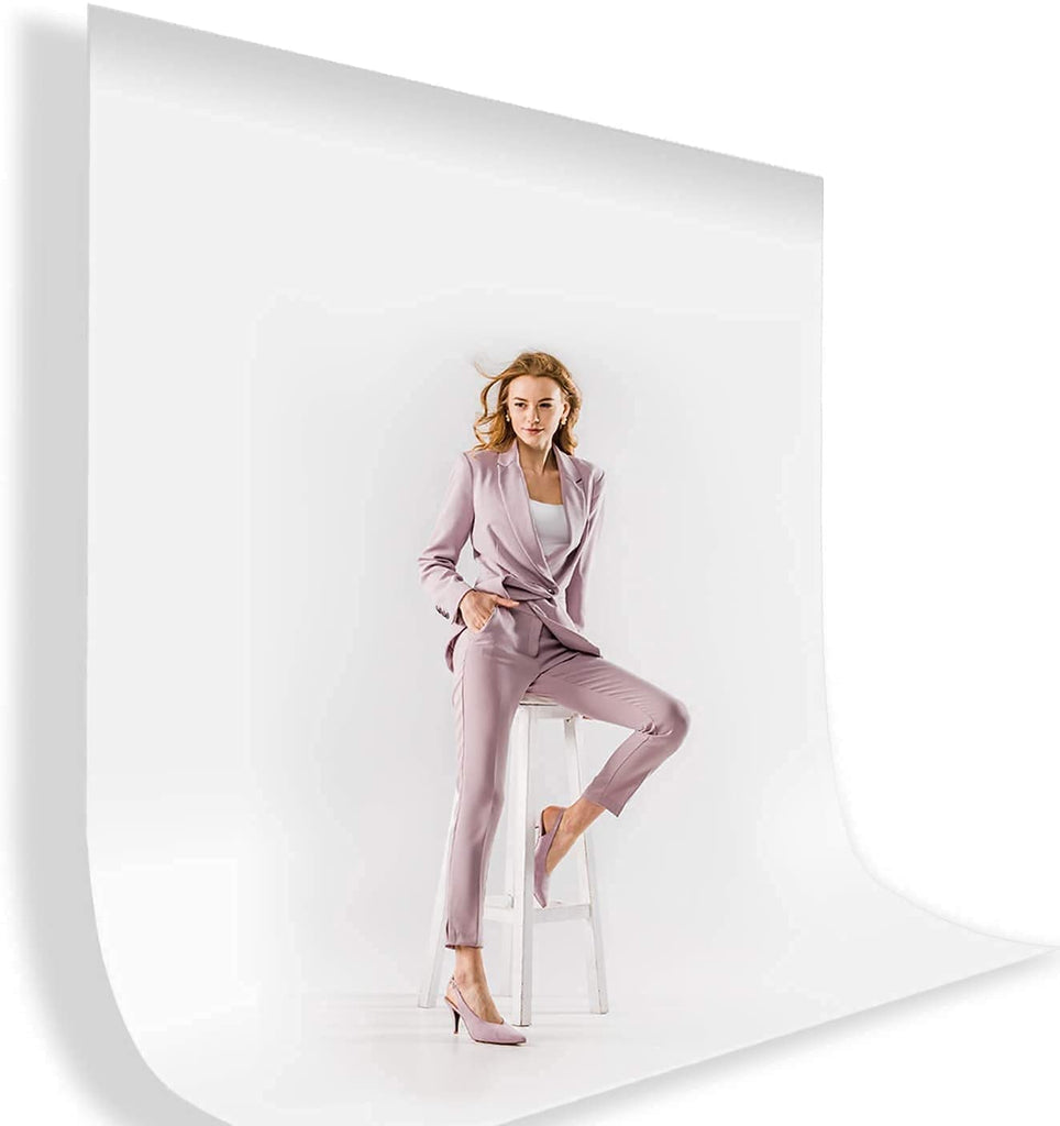 HIFFIN® 8 x12 FT White LEKERA Backdrop Photo Light Studio Photography Background.