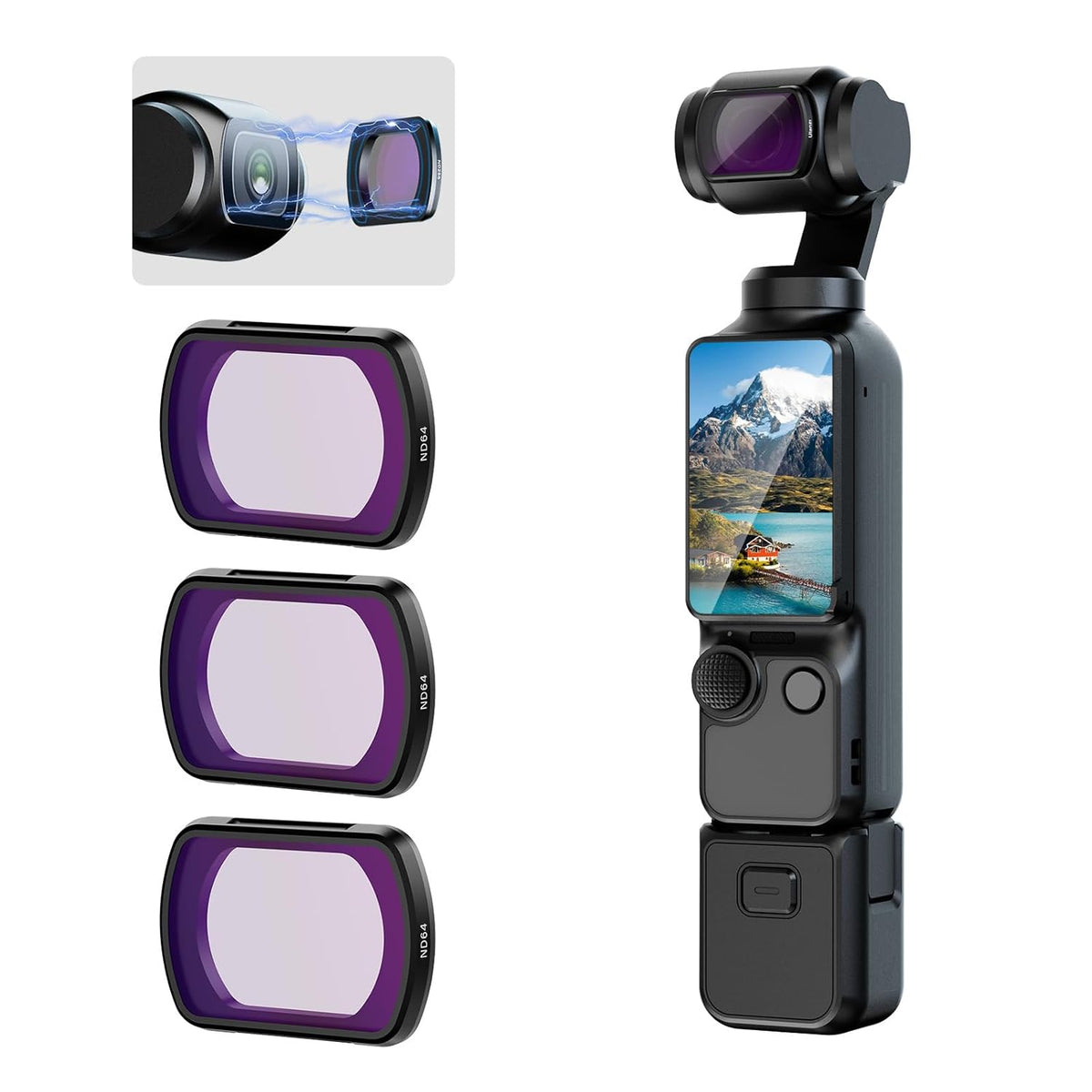 ULANZI PK-03 ND Filter Set for DJI Osmo Pocket 3 ND16/64/256 Magnetic