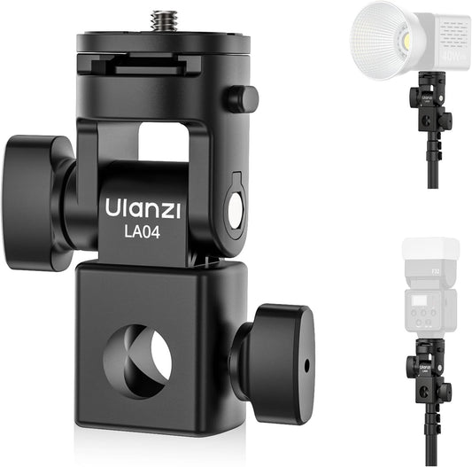 ULANZI LA04 Light Stand Adapter, 1/4” QR Mount, 180° Tilt, 3kg Load Capacity