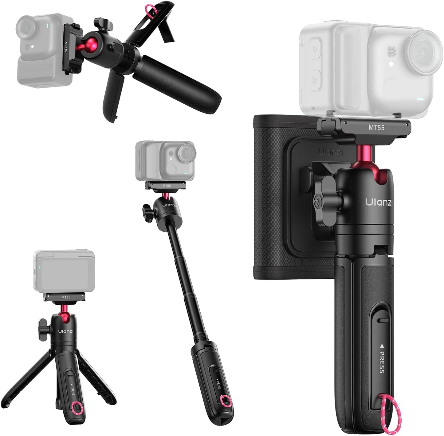 ULANZI MT55 Magnetic Mini Selfie Stick Tripod for Insta360 GO Ultra- Snapgo