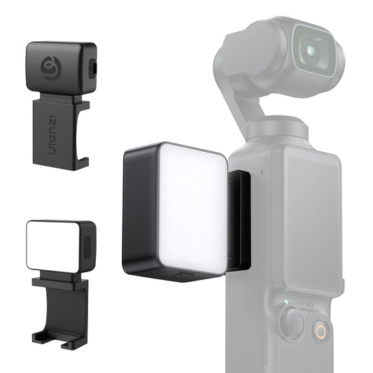 ULANZI LM001 Magnetic Mini Light for DJI Osmo Pocket 3, 2W USB-C, 500mAh, 5800K, CRI≥95, IPX4, 3-Level Brightness