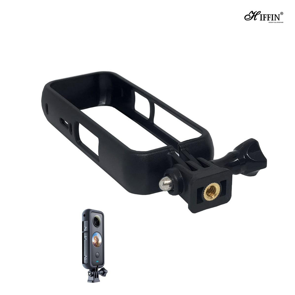 Hiffin Insta 360 ONE X3 Action Camera Plastic Case Protective Frame with 1/4 Thread for Enhanced Camera Mounting and Compatibility