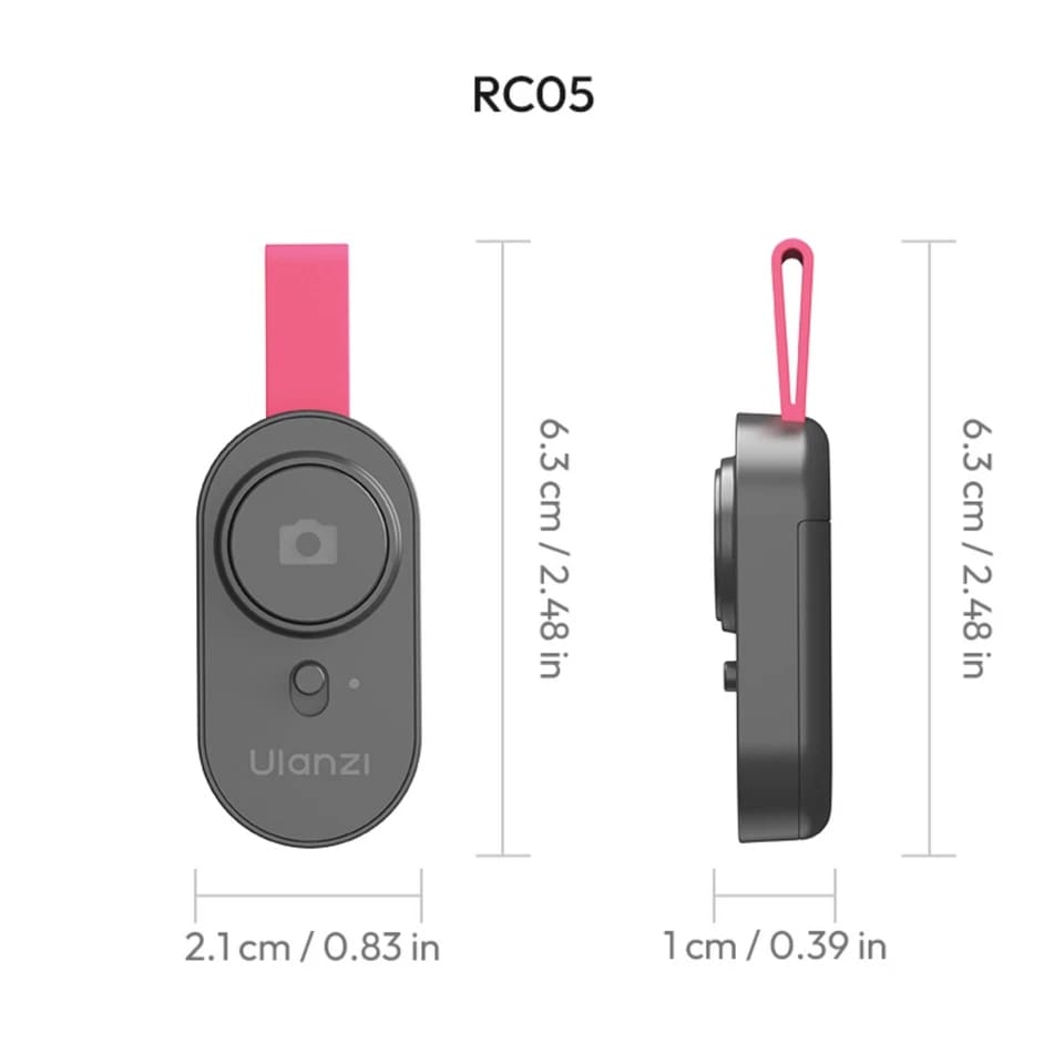 ULANZI RC05 Wireless Remote Shutter, Bluetooth Camera Remote for iOS Android