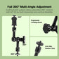HIFFIN® 7 inches Adjustable Articulating Friction Magic Arm and Super Clamp Crab Pliers Clip for DSLR Camera Rig, LCD Monitor, DV Monitor, LED Lights, Flash Light, Load up to 17.6 pounds/ 8 kilograms