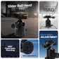 HIFFIN®Professional Metal 360 Degree Rotating Panoramic Ball Head with 1/4 inch Quick Release Plate and Bubble Level,up to 17.6pounds/8kilograms,for Tripod,Monopod,Slider,DSLR Camera,Camcorder