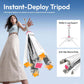 ULANZI MT44M Auto Open Magnetic Phone Tripod, 59" Selfie Stick with Remote White/Black