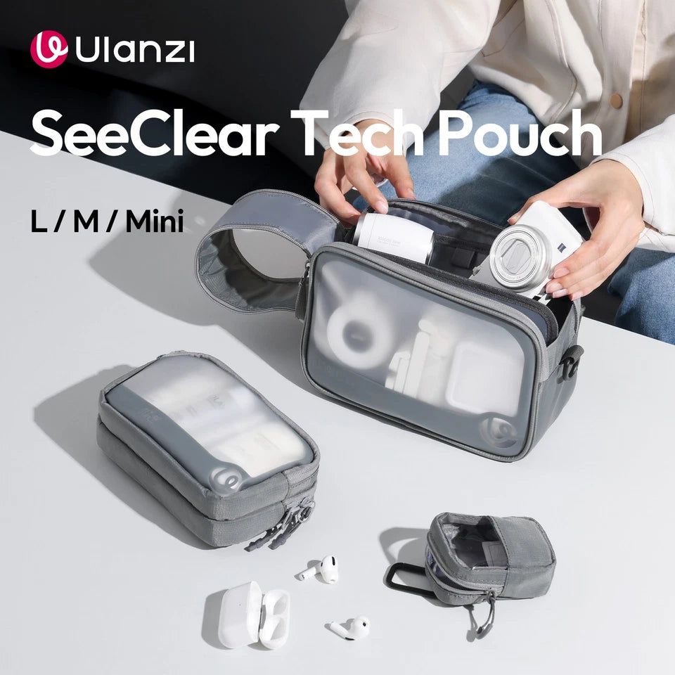 Ulanzi BP15 SeeClear Tech Pouch Transparent Storage Bag 3-in-1 set Organizer