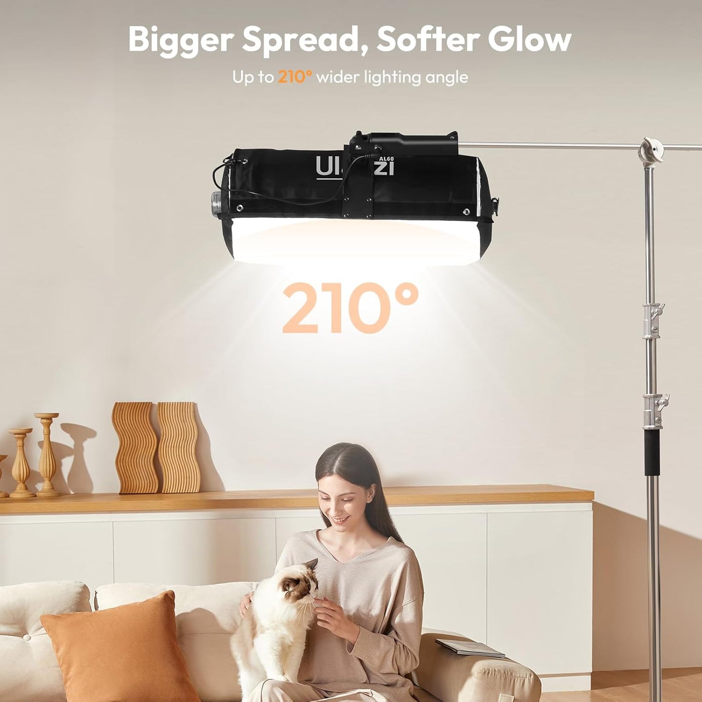 Ulanzi AL60 Inflatable Tube LED Light, 2700K–6500K CRI≥96, 10 FX, Type-C