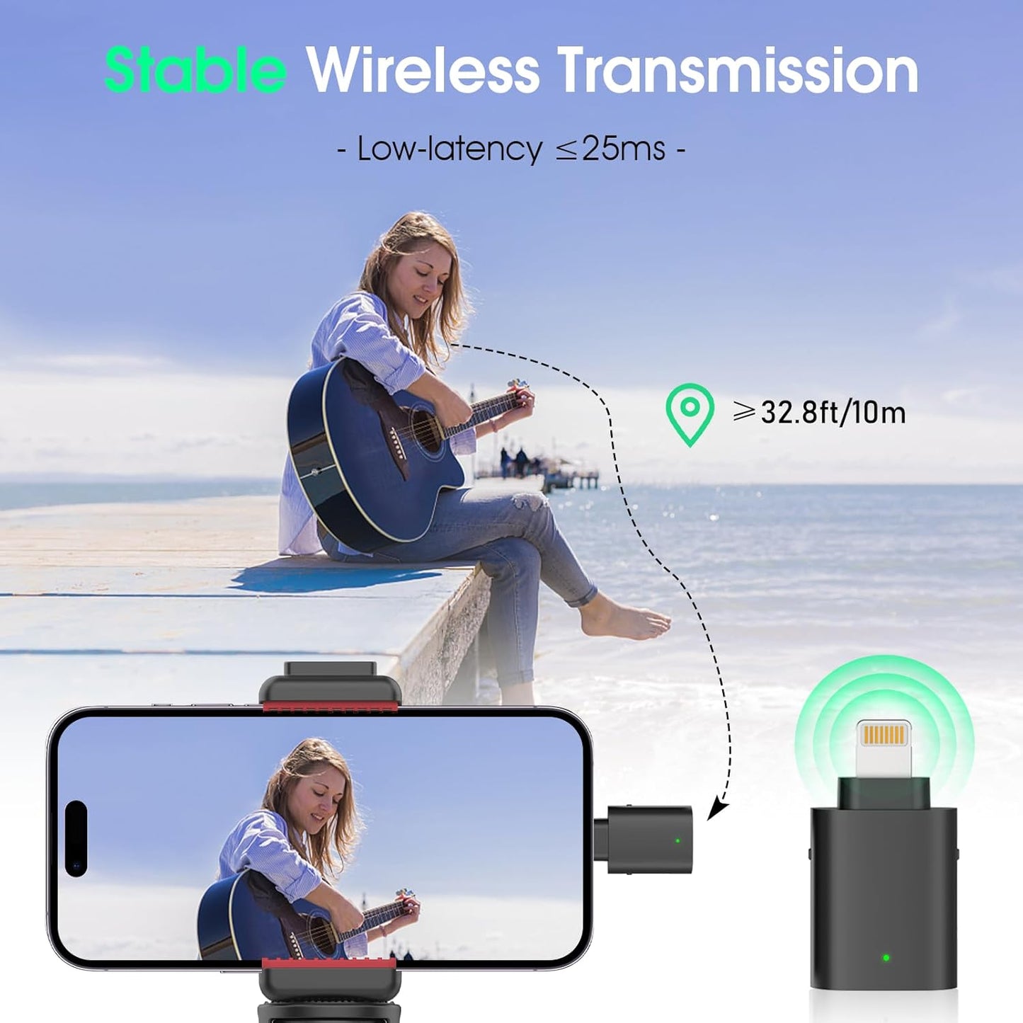 ULANZI WM01 Wireless Lavalier Microphone for Smartphone Video Recording