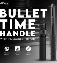 HIFFIN 3 in 1 Invisible Bullet Time Handle Kit with Foldable Tripod Extension Monopod Rod for Insta 360 X3 / Insta 360 ONE X 2 / Insta360 ONE X/Go Pro Series Accessories