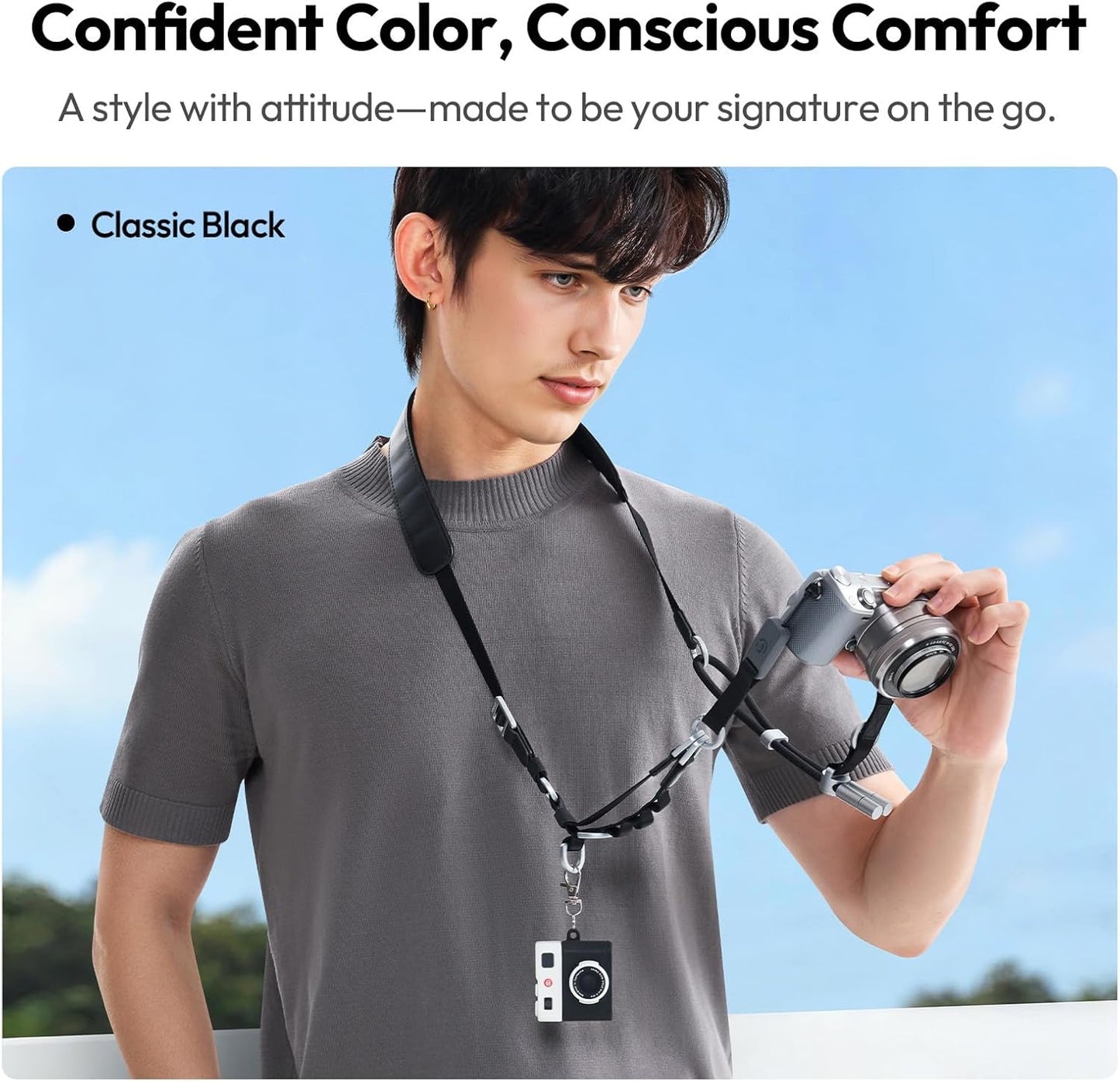 ULANZI YF01 Camera Strap USB-C Cable, 3-in-1 Quick Release, 51-59"