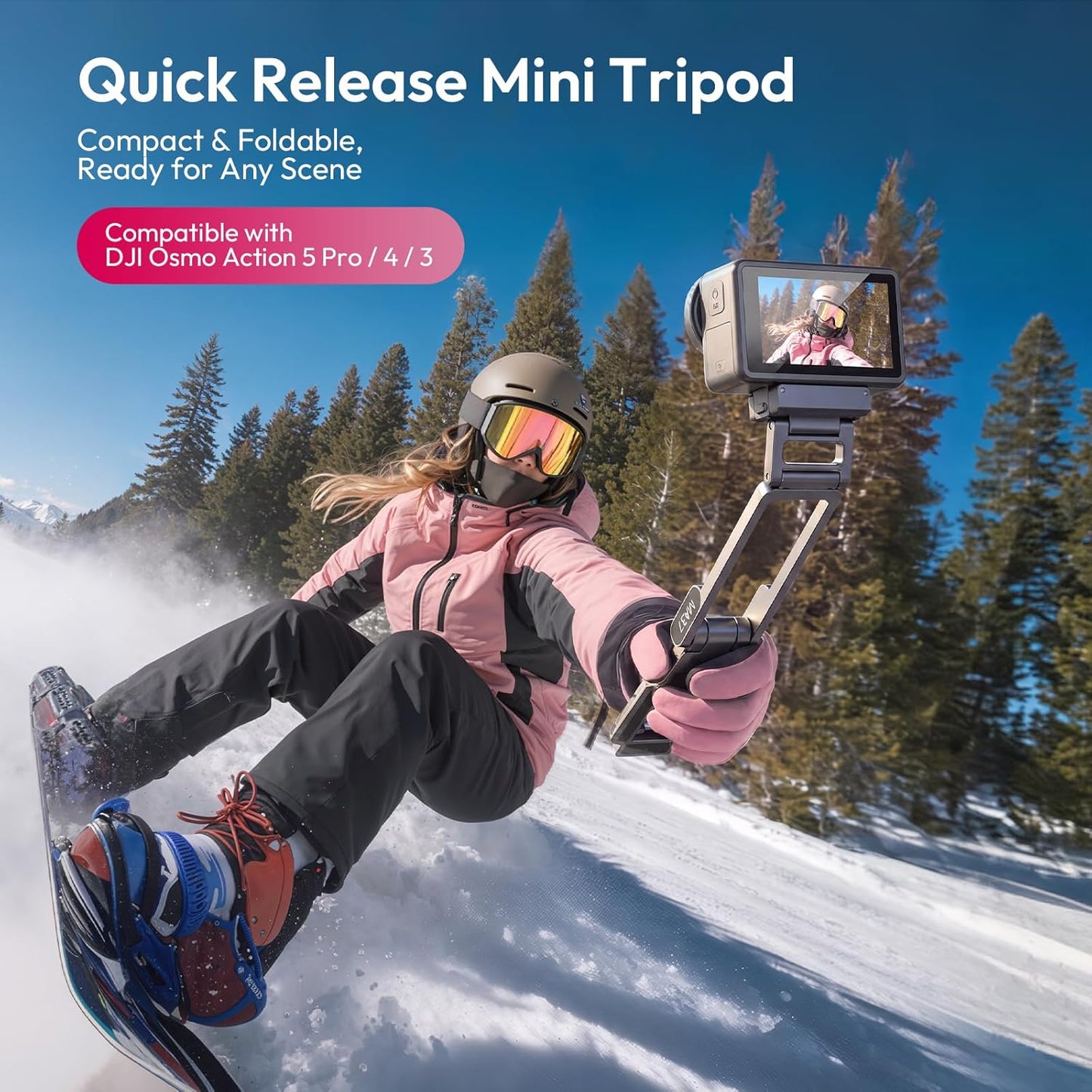 ULANZI MA37 Magnetic Quick Release Mini Tripod for DJI Osmo Action 3/4/5 Pro