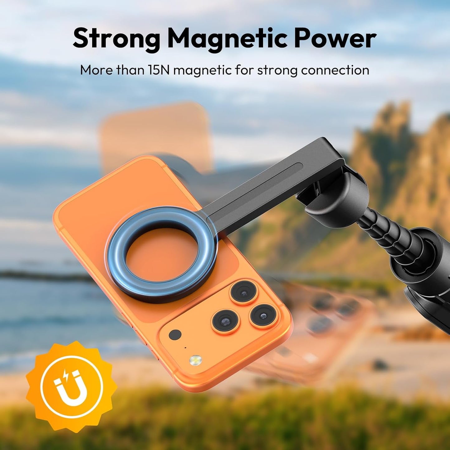 ULANZI SK27 (Magsafe) Magnetic Phone Tripod 165 cm, Selfie Stick w Bluetooth & 25N Magnet