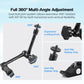 HIFFIN® 11inch Adjustable Articulating Friction Magic Arm & Large Super Clamp for Camera Rig, LCD Monitor, LED Flash Lights (11 inch Magic arm+clamp)