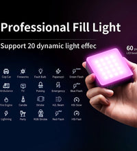 ULANZI VL49 Pro RGB Video Light, Mini Rechargeable LED Camera 360° Full Color Portable,2500-9000K Dimmable LED Panel Lamp w LCD Display,Photography Lighting Support Magnetic Attraction