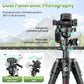 ULANZI JJ06 GlideGo Carbon Fiber Video Tripod, Dual 360° Pan Head, 73.6 inch Max Height, 11 lb Load