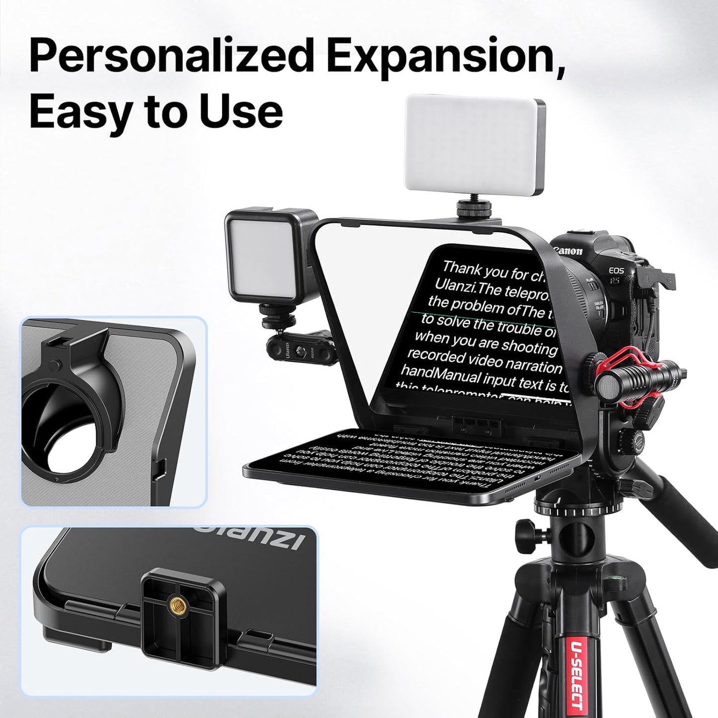 Ulanzi RT02 Universal Teleprompter for Tablets and Smartphones with Remote Control R004GBB1
