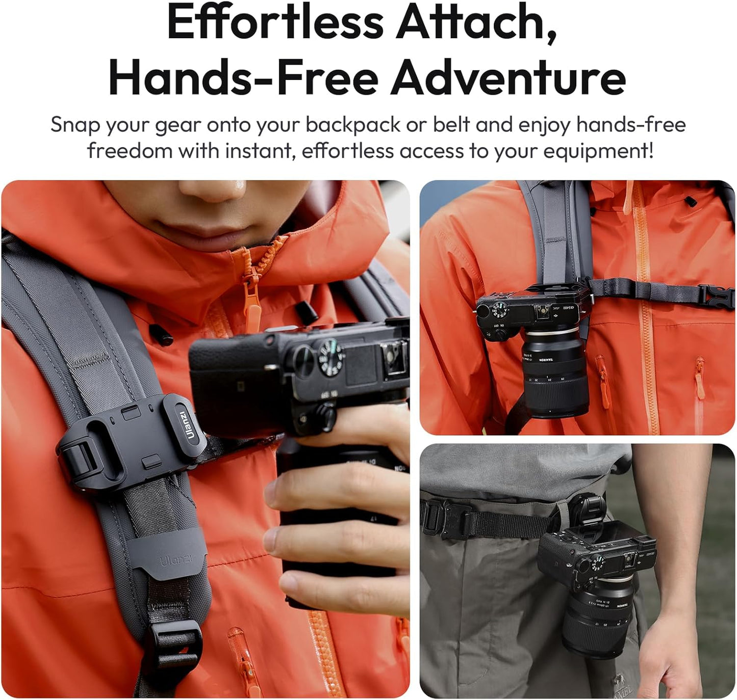 ULANZI UKA07 Backpack Clip w/ Quick Release Plate, 10kg Load, Sony/Nikon/Fuji