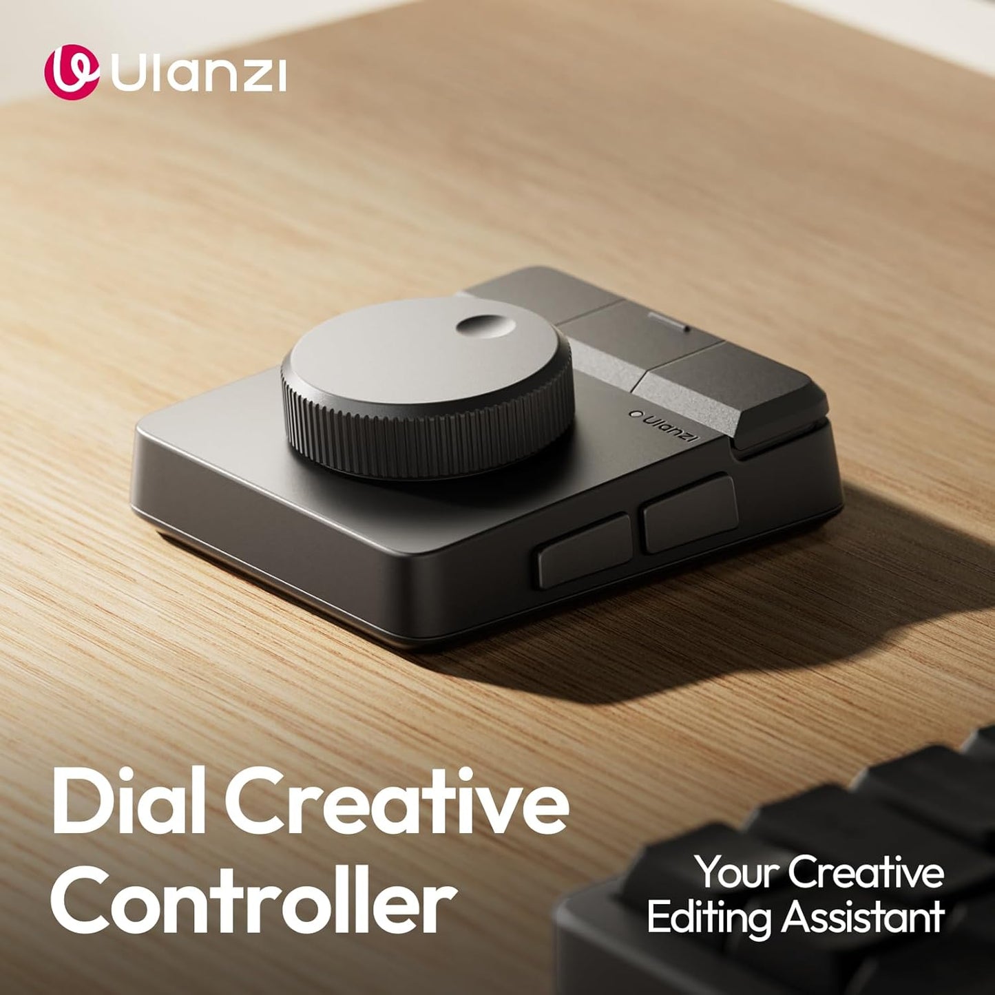 Ulanzi D100H Wireless Video Editing Keyboard with Dial for Mac/PC