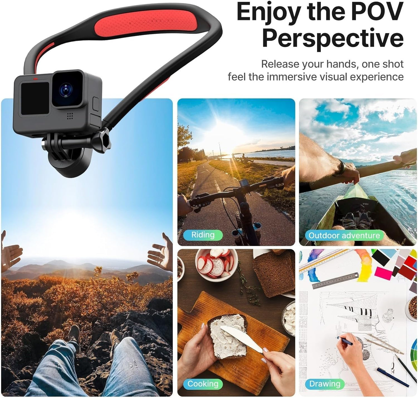 ULANZI Go-Quick II Neck Mount Magnetic Holder for GoPro, DJI, Insta360