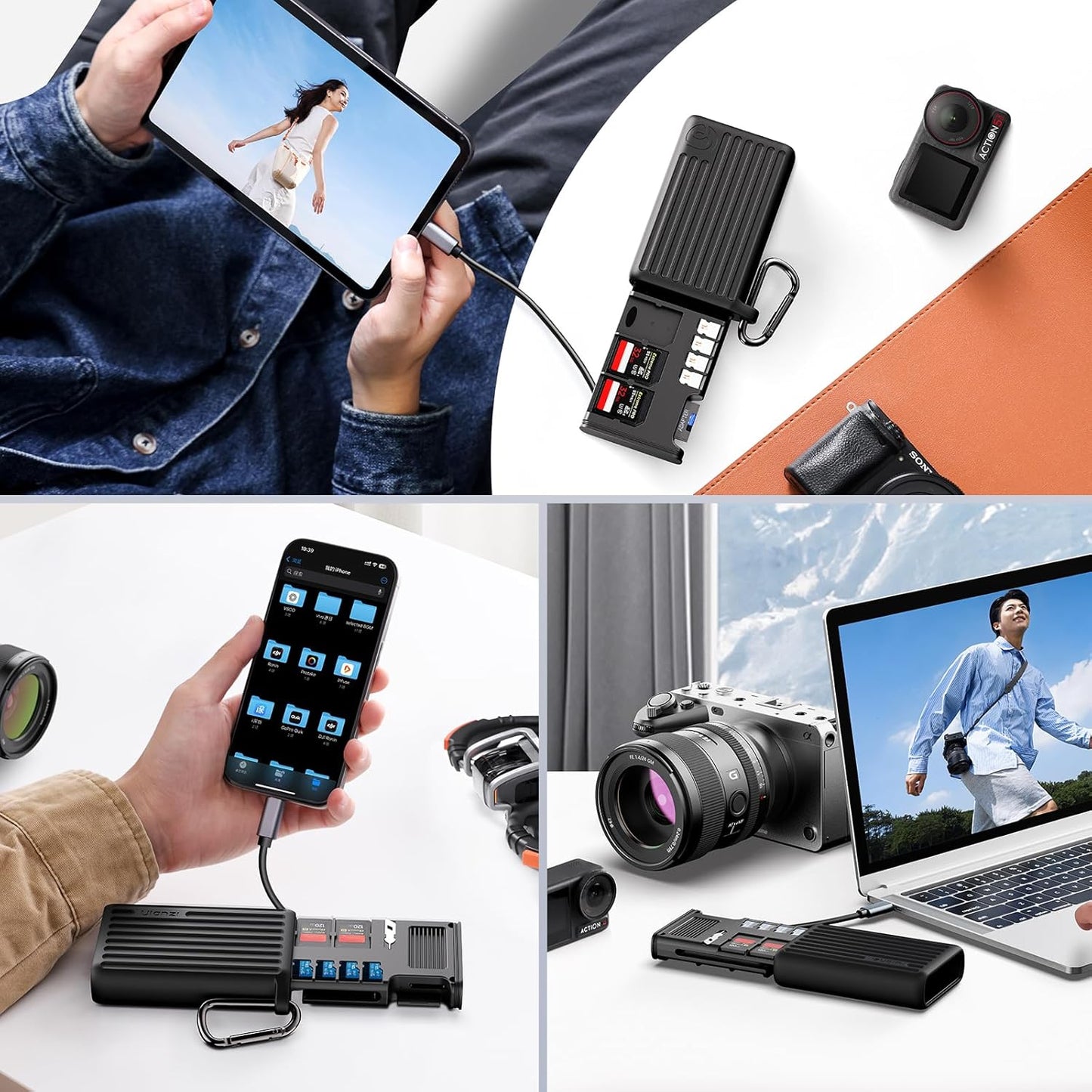ULANZI MCR-01 USB 3.2 SD/CFexpress A Card Reader Case, Type-C, Waterproof Box