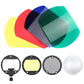 HIFFIN Flash Diffuser Light Softbox Speedlite Flash Accessories Kit Color Filter Honeycomb Grid Reflector Diffuser Ball with Universal Magnetic Mount