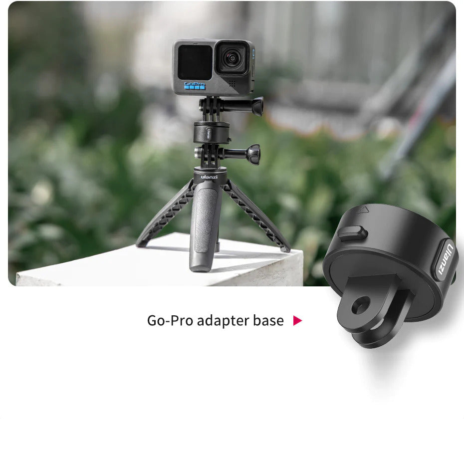 Ulanzi Go Quick II Basic Set Magnetic Quick Release Adapter for Tripod/Bike/Helmet/Clamp Clip Mount/Suction Cup Compatible with Gopro 10 9 8 7 6 5 Black insta360