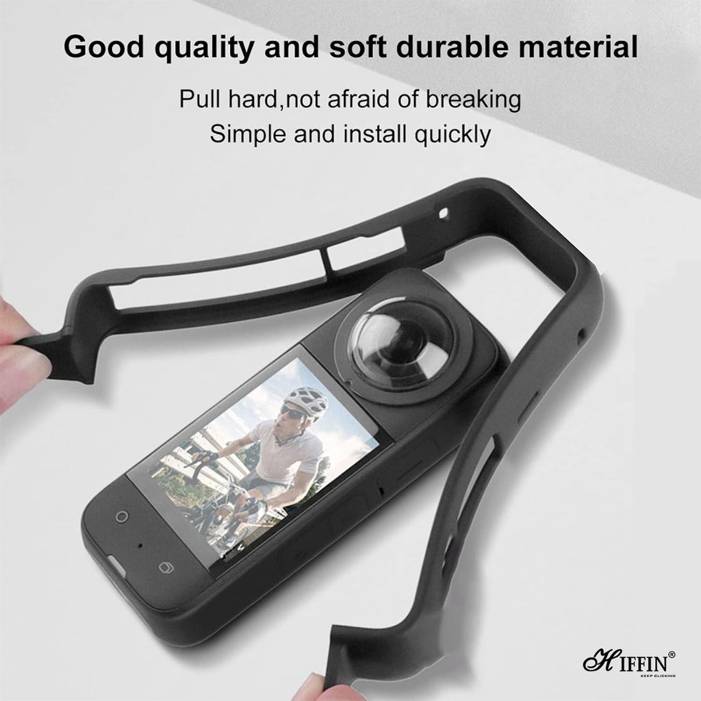 Hiffin Insta 360 ONE X3 Action Camera Plastic Case Protective Frame with 1/4 Thread for Enhanced Camera Mounting and Compatibility