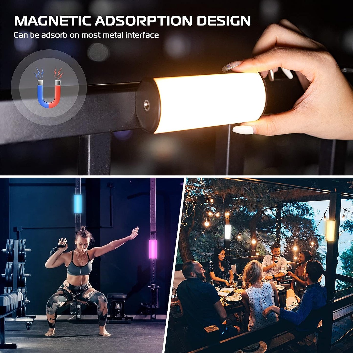 ULANZI Compact Magnetic Handheld 360° RGB LED Video Light, 2000mAh, 2500-9000K Dimmable