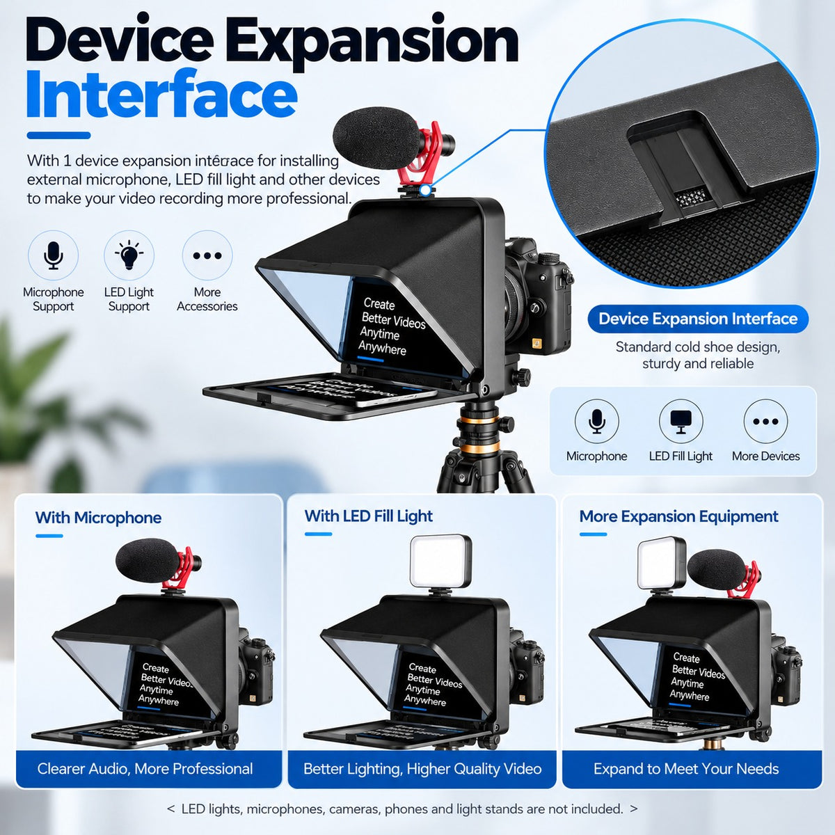 TP7 (9.7") Portable Teleprompter for Camera, Phone & Tablet with Bluetooth Remote