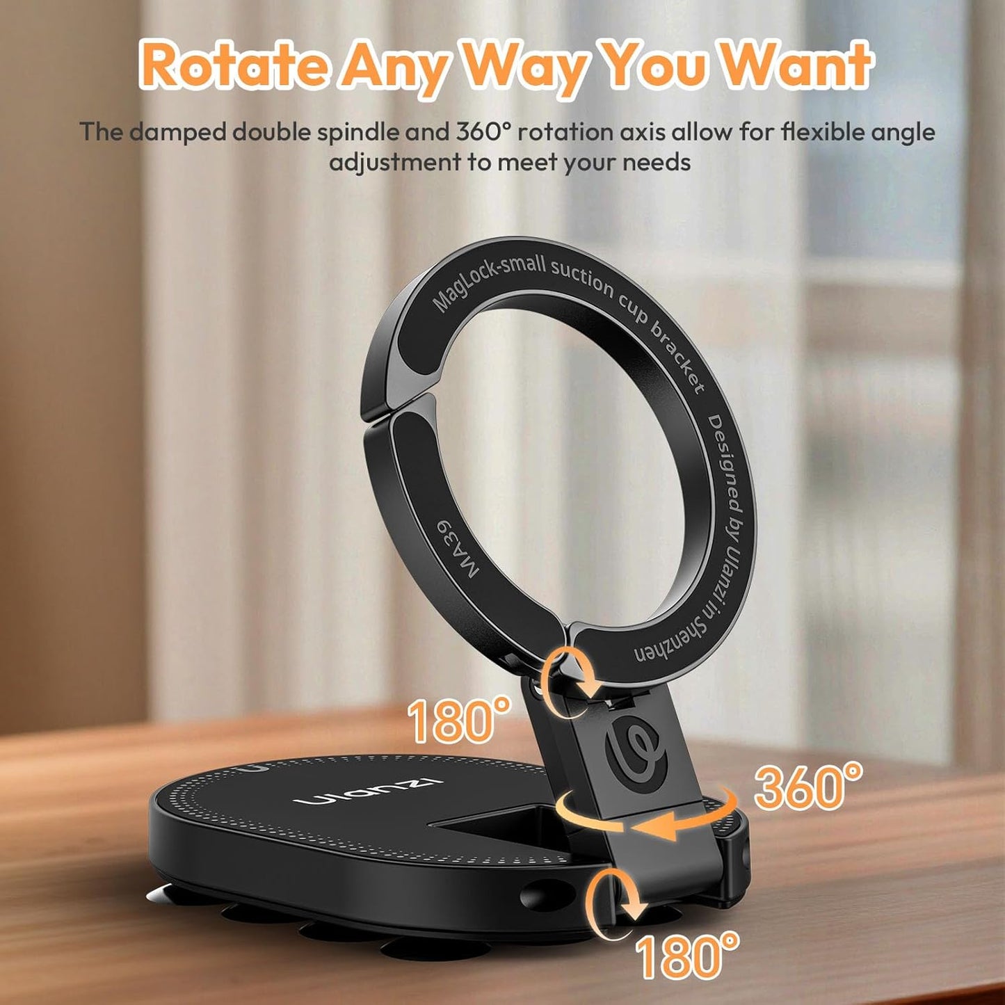ULANZI MA39 3-in-1 Magnetic Phone Holder for MagSafe with 360° Rotatable Mount