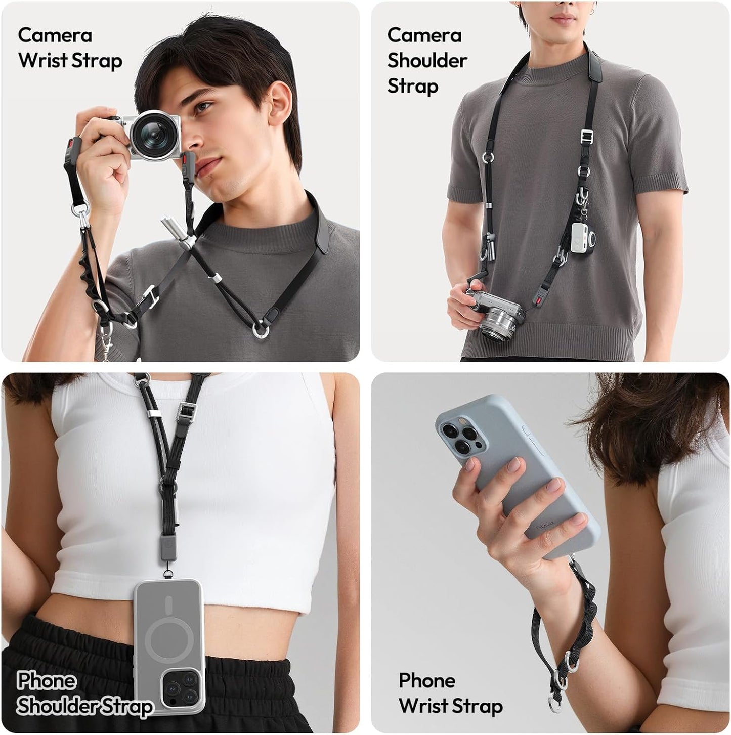 ULANZI YF01 Camera Strap USB-C Cable, 3-in-1 Quick Release, 51-59"