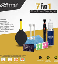 HIFFIN® 7 in 1 Care and Lens Cleaning kit for Nikon Canon Sony All Digital & flim Camera Lenses,binocluars, LCD Screens