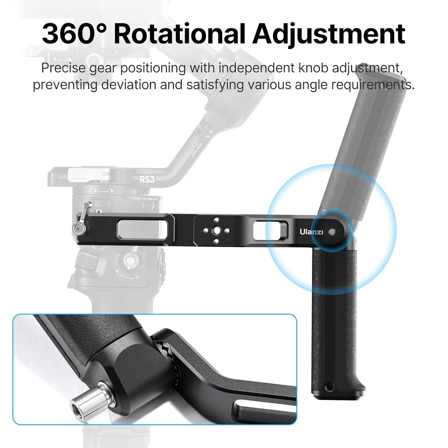 ULANZI Adjustable Sling Handgrip Gimbal Handle for DJI RS 4/4 Pro, RS 3/2