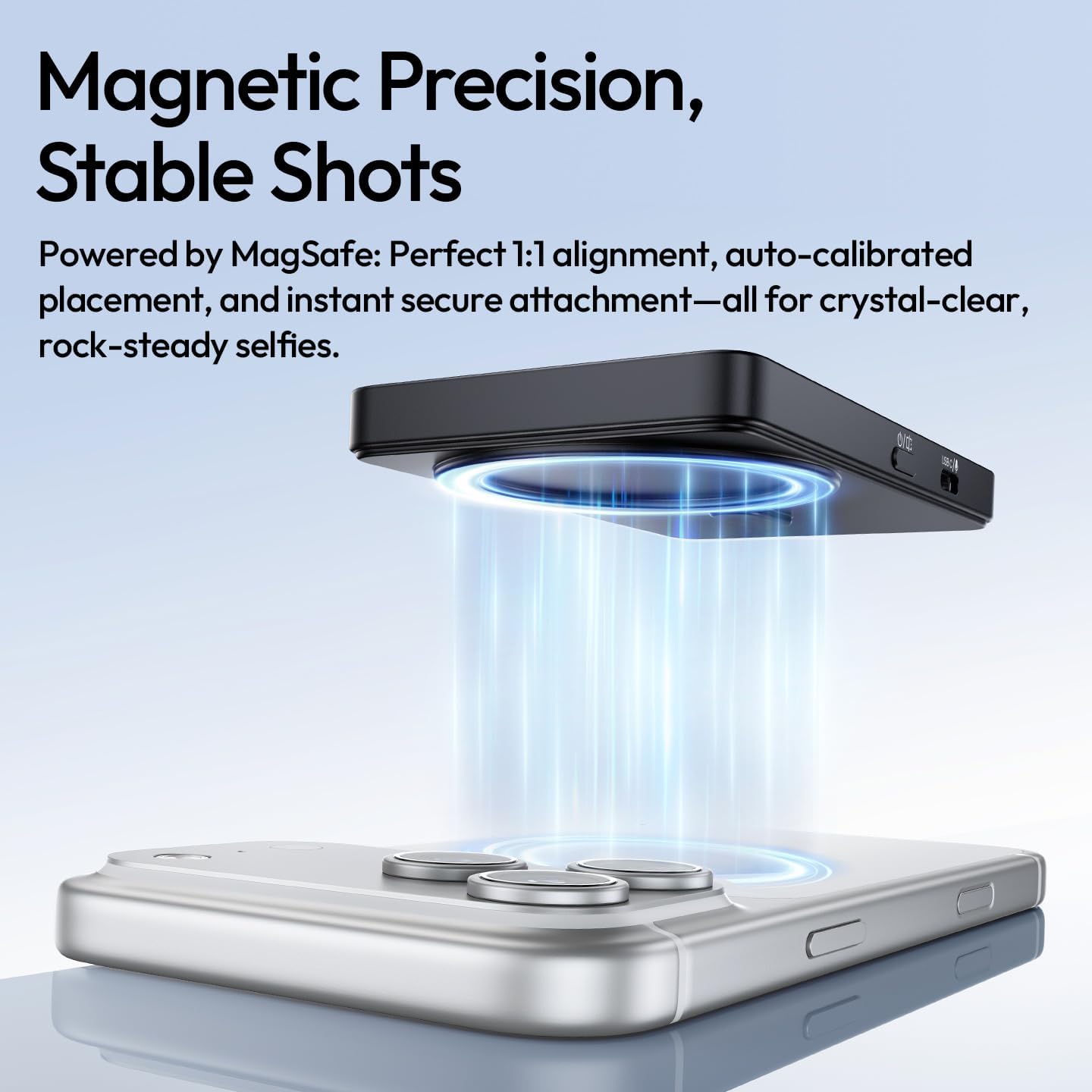 ULANZI VM1 MagSafe Selfie Monitor 4K60fps Preview, 3.97″ HD, Plug&Play Live/Rear