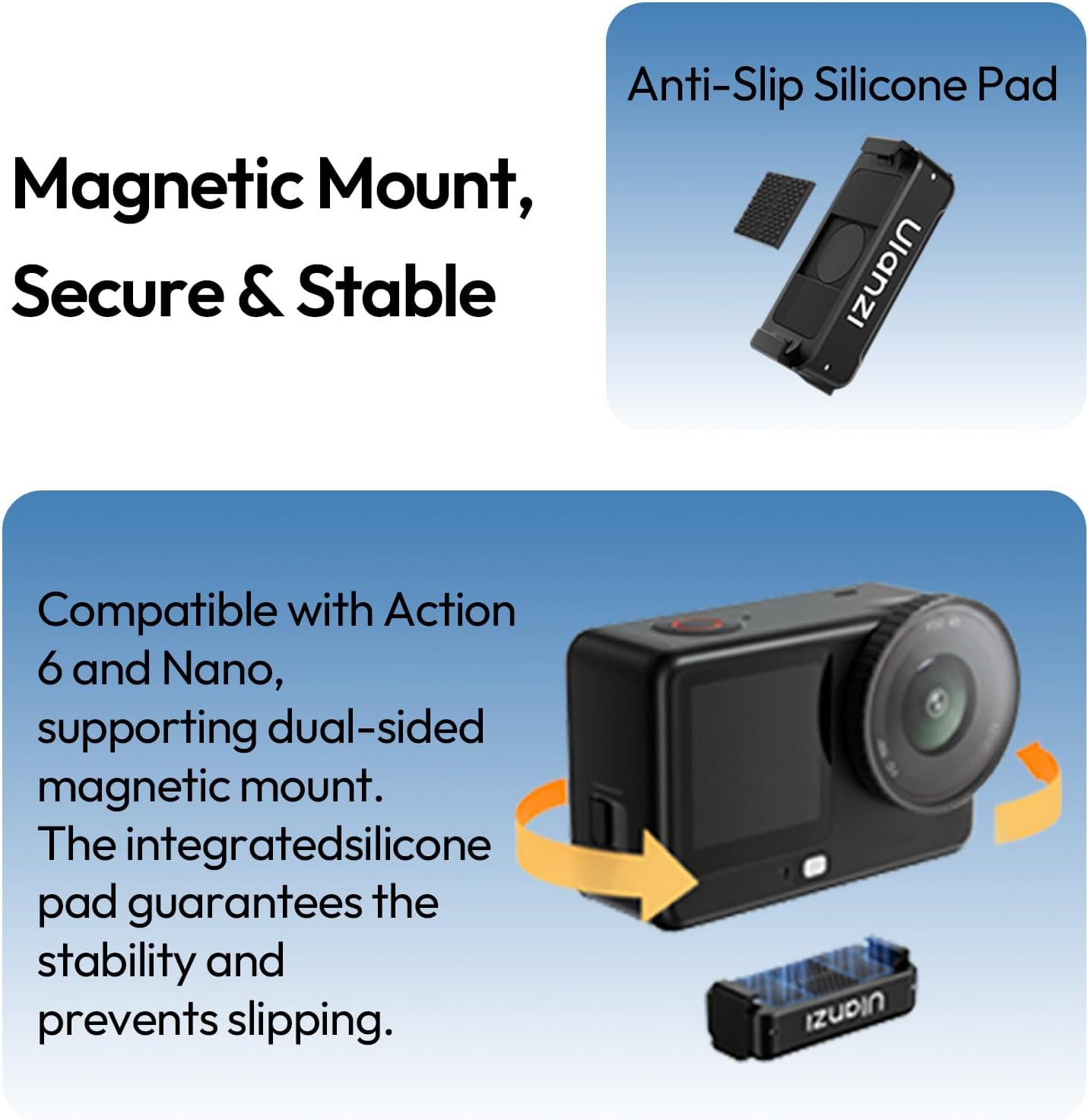 ULANZI OA26 Magnetic Quick Release Adapter | DJI Osmo Action 6 Compatible