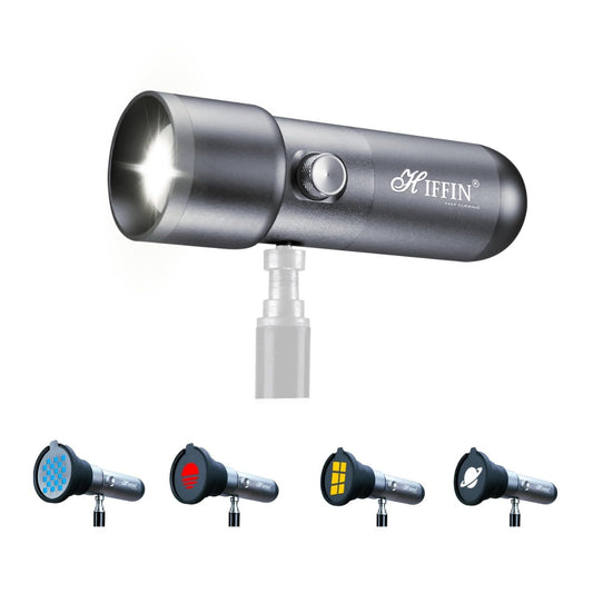 G-Flash 10W RGB LED Light, 7500mAh, 4 Modes, 20 GOBO, USB-C, Dimmable