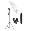 HIFFIN E27 Studio Double Holder KIT Umbrella White + Studio Light Stand 2.7432M (9 FT)+ Umbrella and Double Holder KIT Mark I WOB (1 x Double Holder | 1 x Light Stand 9 feet | 1 x Umbrella | 1 x Bag)