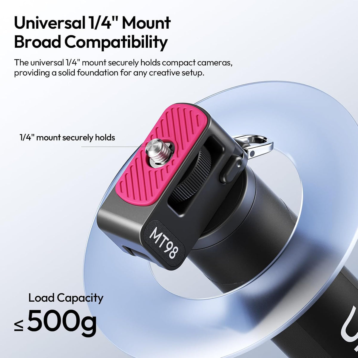 ULANZI MT-44 Extendable Vlog Tripod, Selfie Stick & 360° Ball Head for Phone & Camera