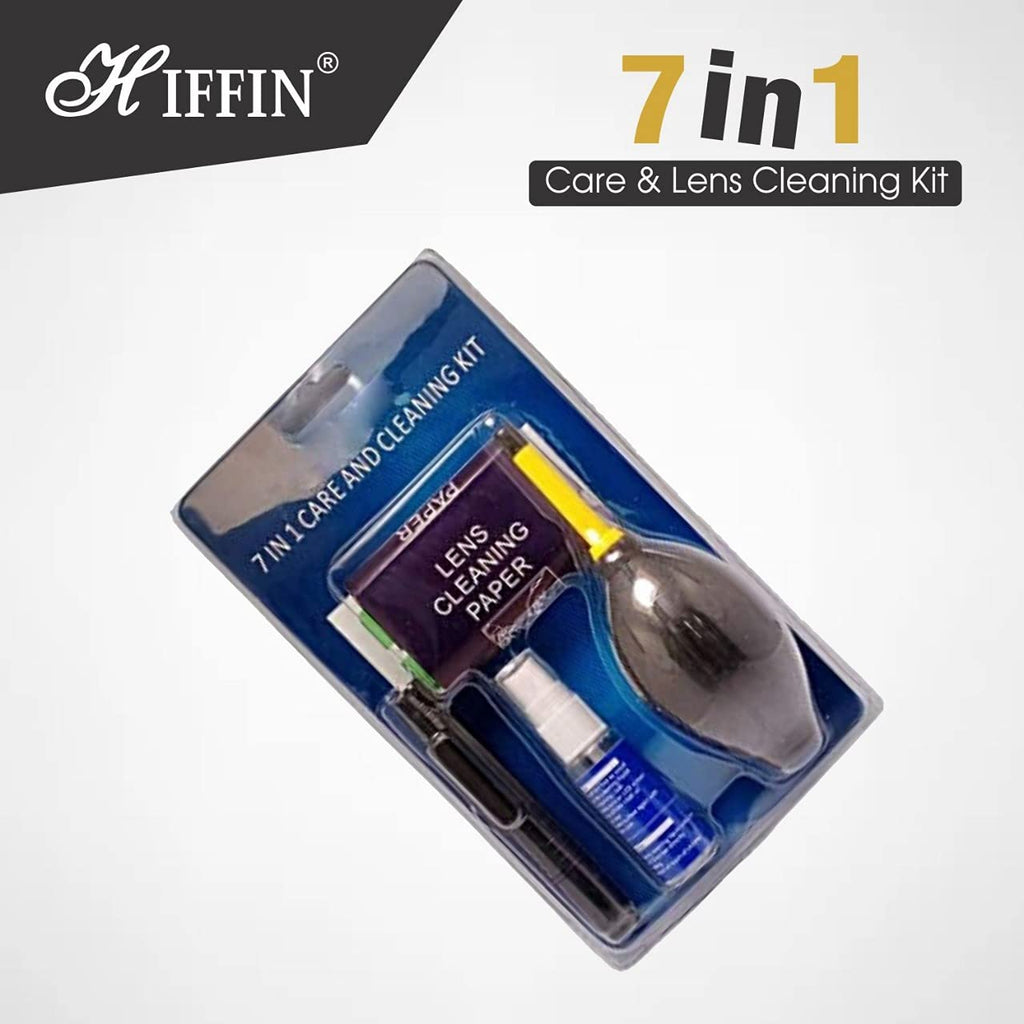 HIFFIN® 7 in 1 Care and Lens Cleaning kit for Nikon Canon Sony All Digital & flim Camera Lenses,binocluars, LCD Screens