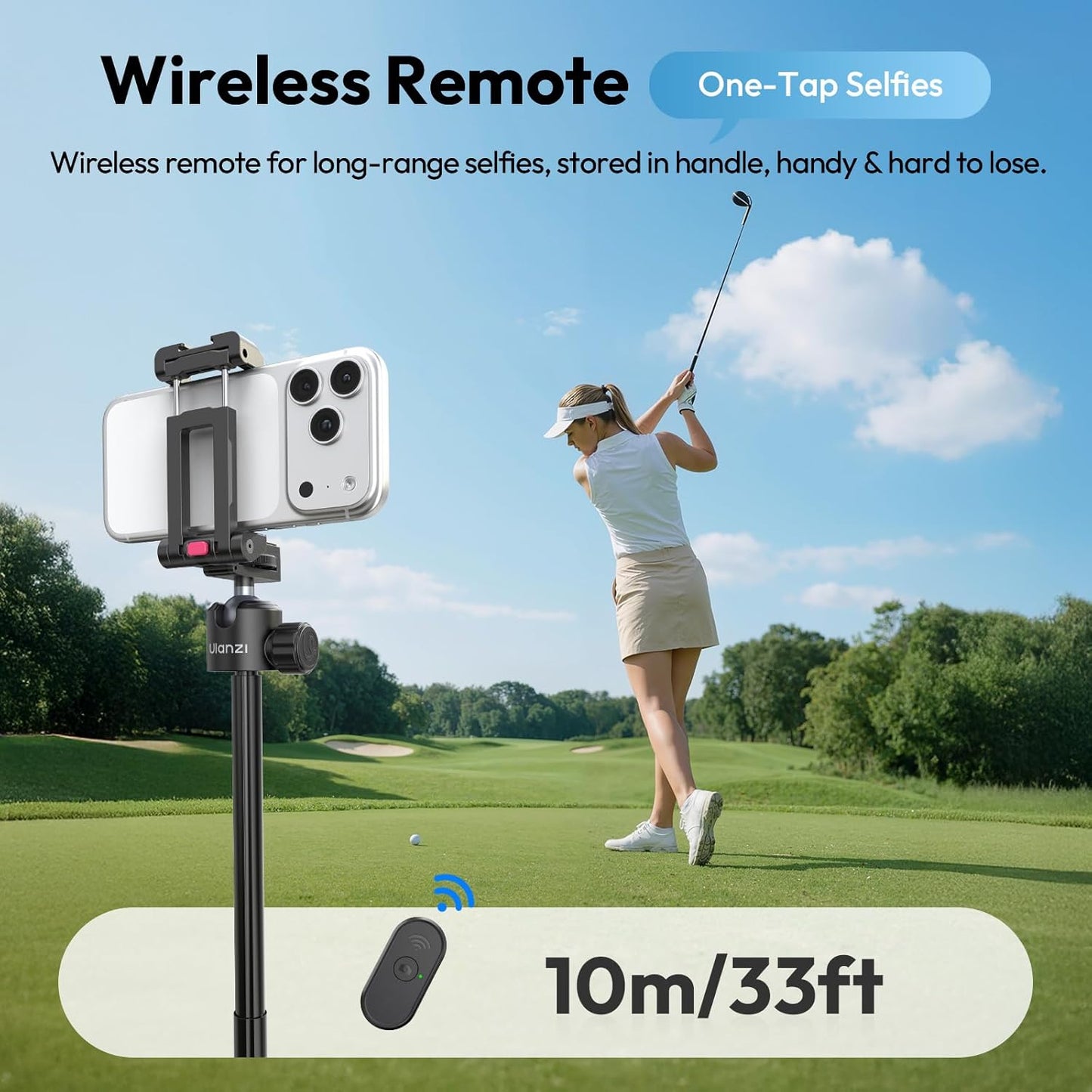 ULANZI MT44B Auto Pop Tripod 59" w Remote, Dual Mount, 360° Head
