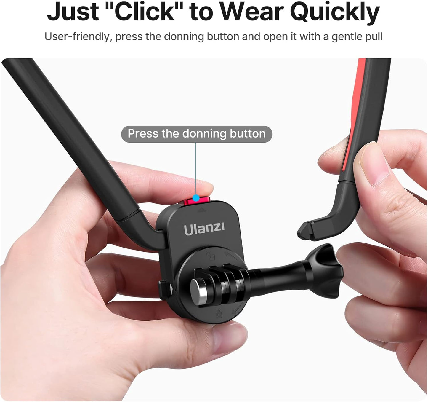 ULANZI Go-Quick II Neck Mount Magnetic Holder for GoPro, DJI, Insta360