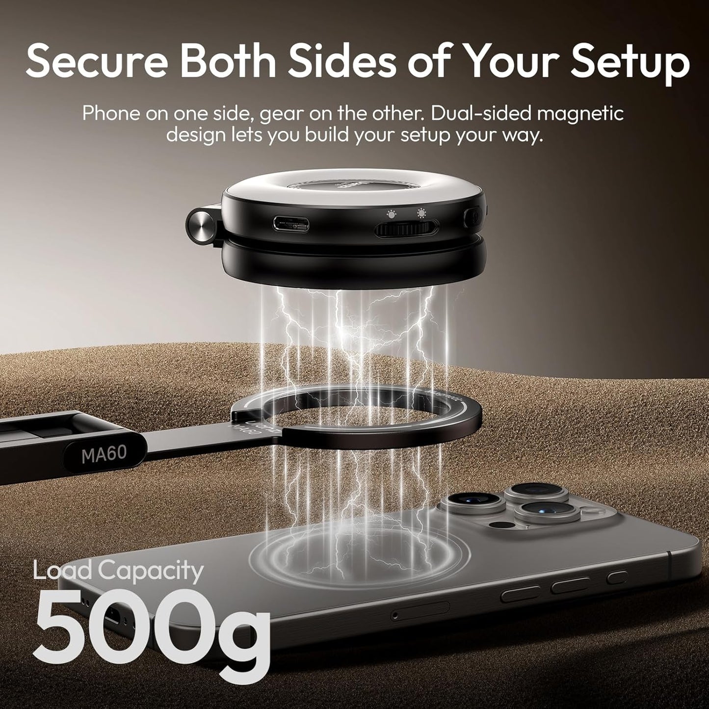 ULANZI MA60 Magnetic Tripod Stand Aluminium iPhone 17/16/15/14/13/12