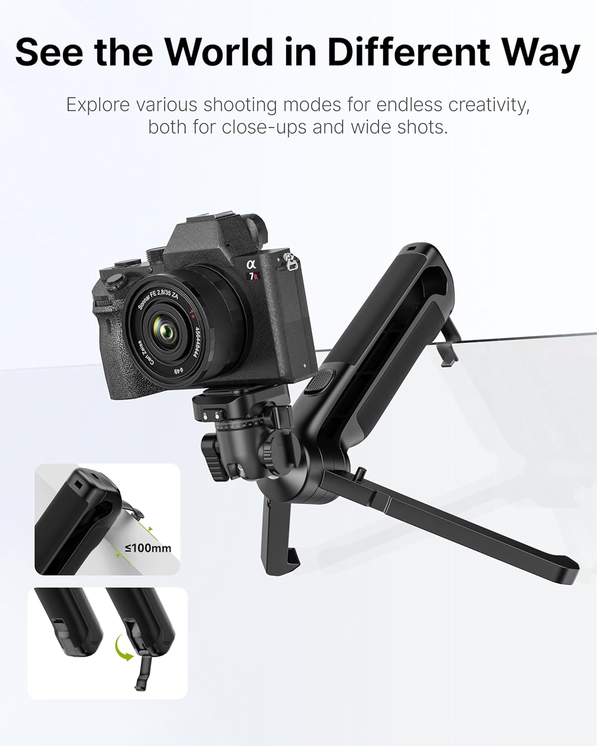 ULANZI TT38 Mini Tripod w/ Uka F38 QR for DJI/Insta360/Sony, Tabletop Stand