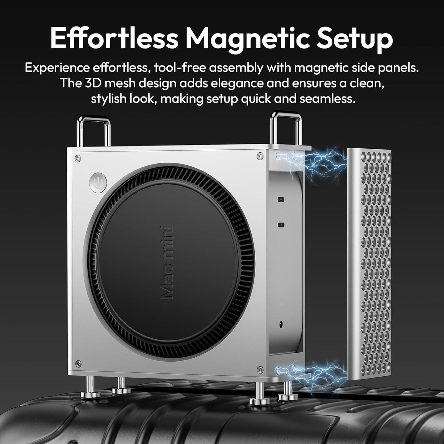 ULANZI QT01 Mac mini M4 Case, Aluminum Stand for M4/M4 Pro, Heat Dissipation