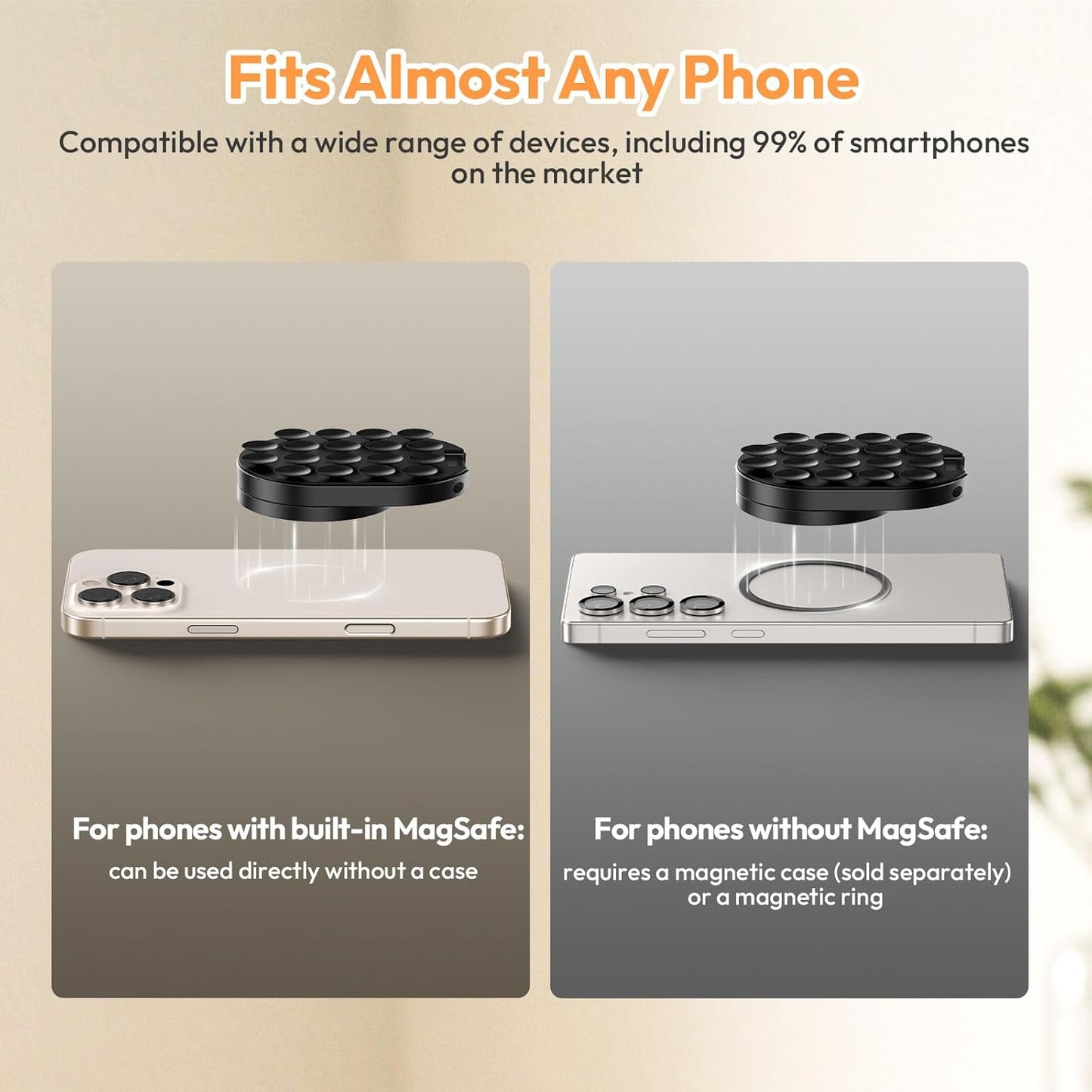 ULANZI MA39 3-in-1 Magnetic Phone Holder for MagSafe with 360° Rotatable Mount
