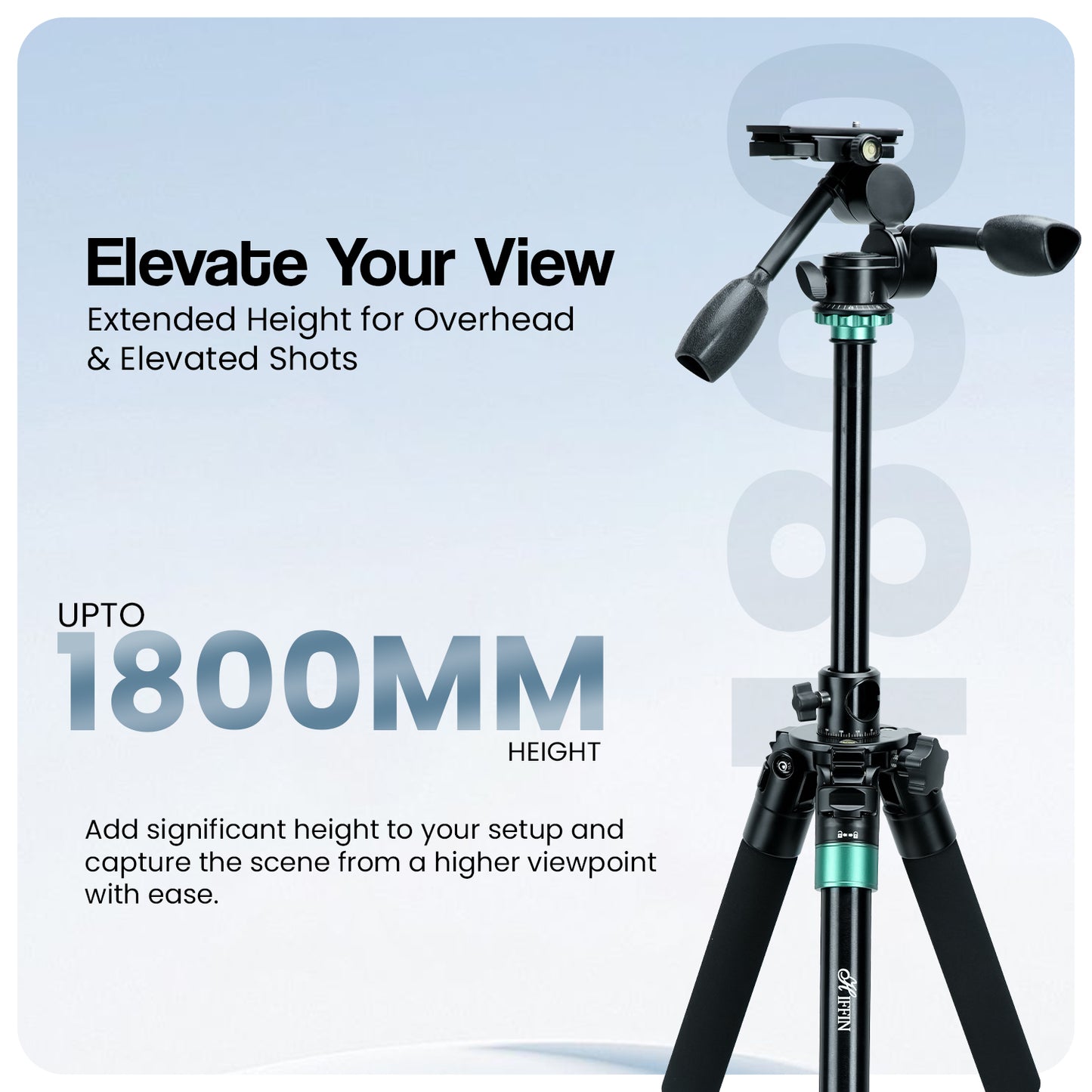 Professional Portable Tripod Monopod with 3 Way Pan Head