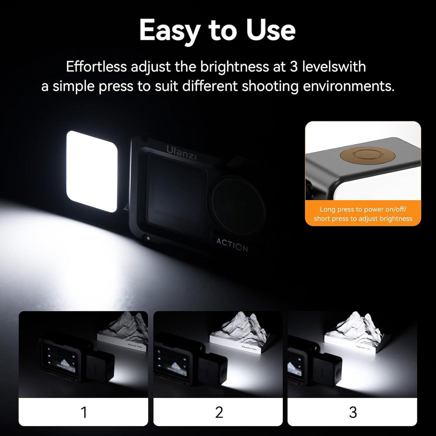 Ulanzi LM18 Mini LED Vlogging Light Magnetic Fill for DJI Osmo Action 3/4