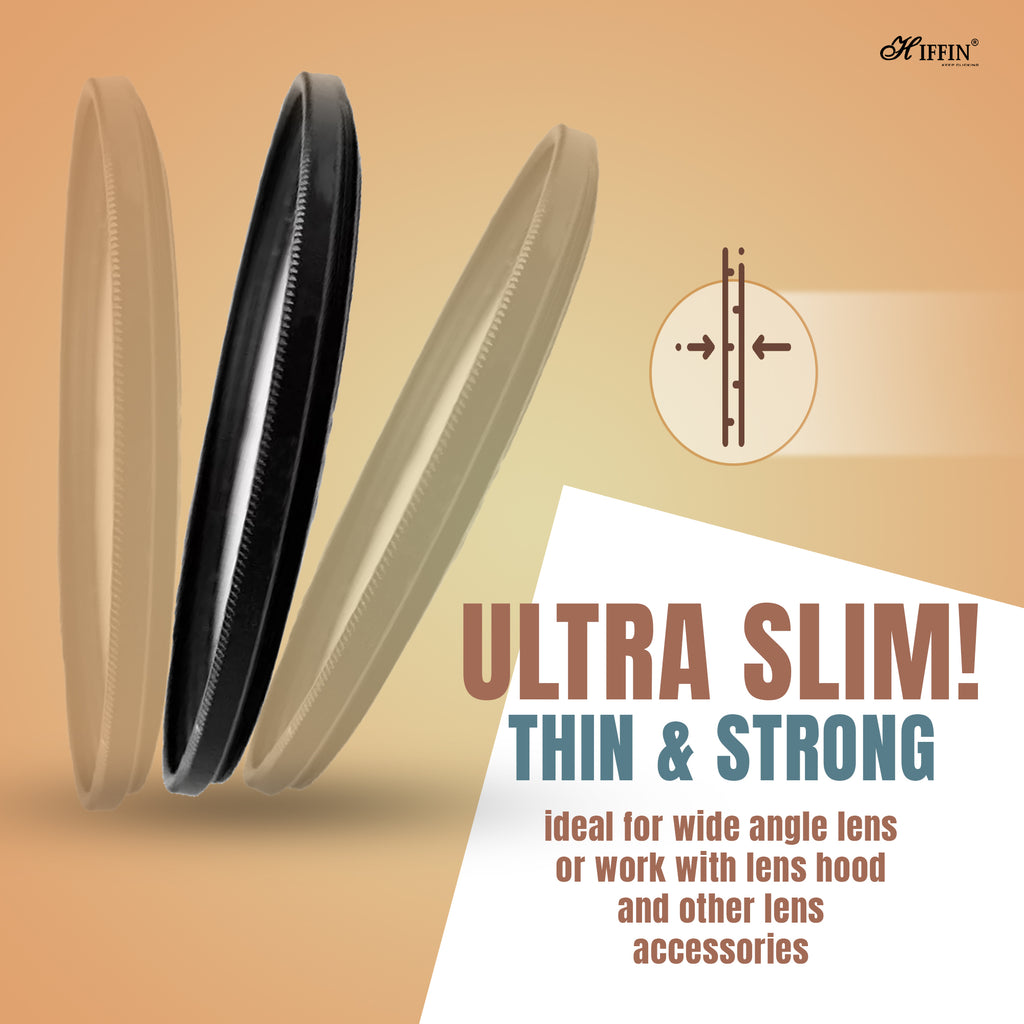 HIFFIN PRO Concept MC UV Protection Filter, 18 Multi-Layer Coated HD/Waterproof/Scratch Resistant UV Filter with Nanotech Coating, Ultra-Slim UV Filter (All Size)